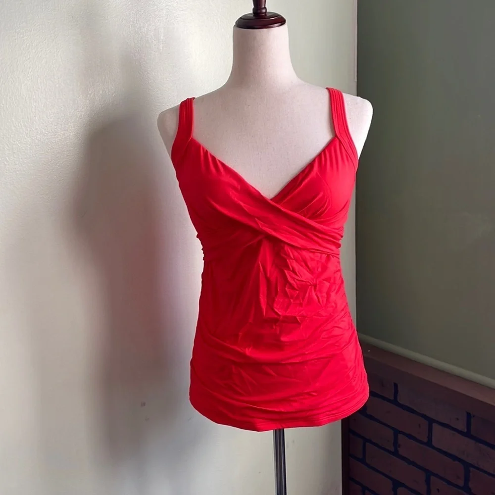 6L D Lands End Tankini Swim Top E02 6568